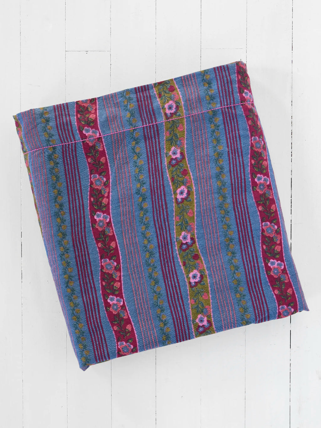 Mix & Match Cotton Flat Sheet - Retro Ribbons Navy