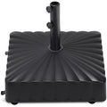 Fillable Mobile Umbrella Base Stand w/ 4 Wheels, 2 Locks, 123lb Capacity