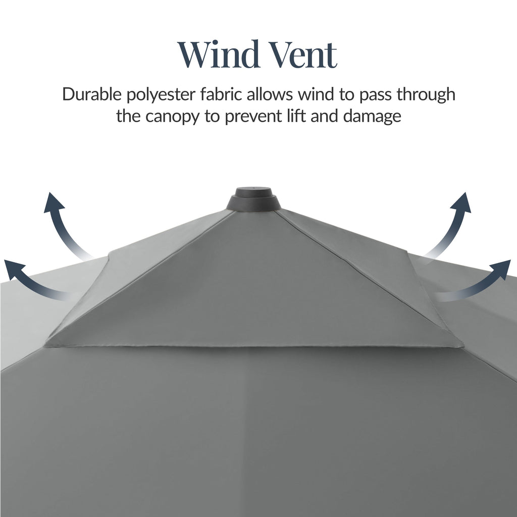 10x10 Cantilever Patio Umbrella, 5 Year No Fade Canopy