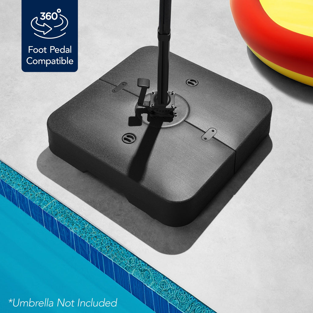 Fillable Heavy-Duty Cantilever Umbrella Base w/ 330lb Capacity