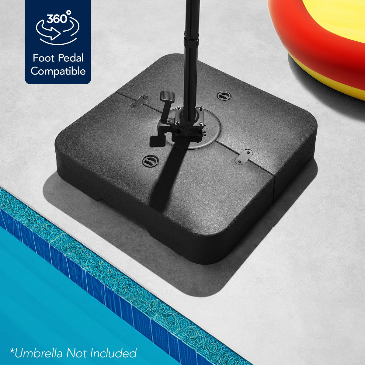 Fillable Heavy-Duty Cantilever Umbrella Base w/ 330lb Capacity