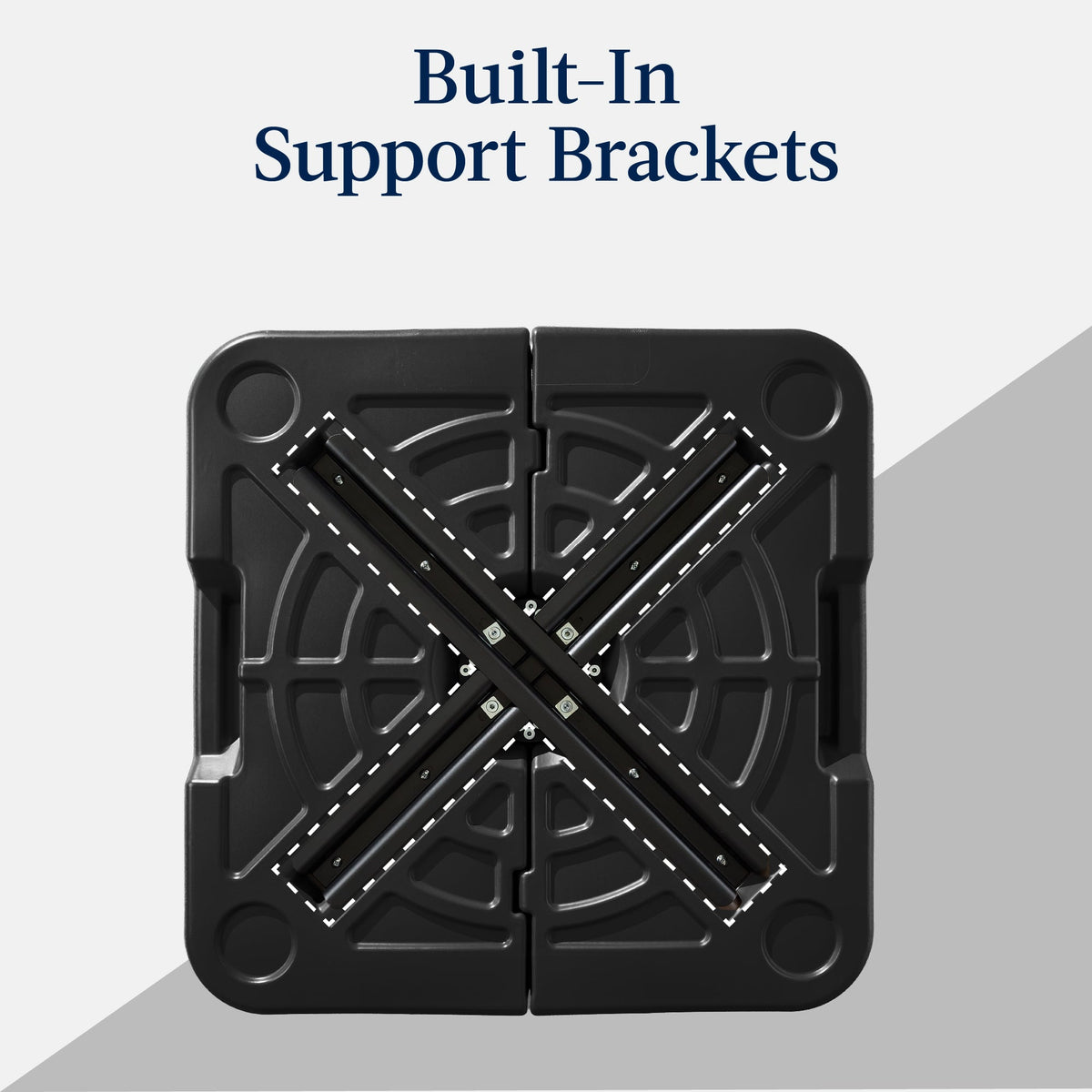 Fillable Heavy-Duty Cantilever Umbrella Base w/ 330lb Capacity