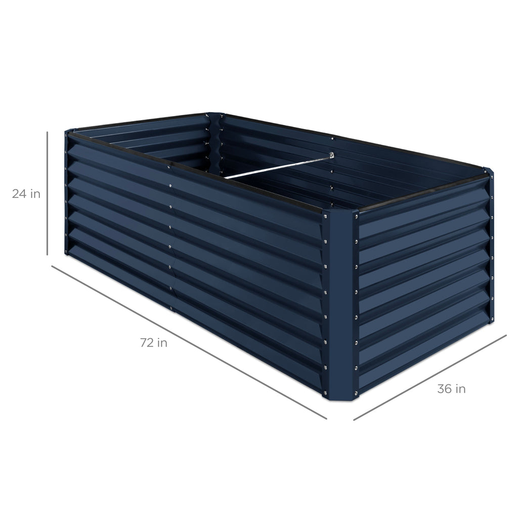 Outdoor Metal Raised Garden Bed for Vegetables, Flowers, Herbs - 6x3x2ft