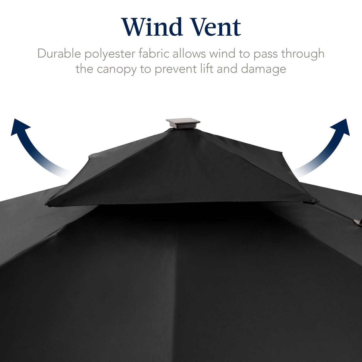 12x12ft 2-Tier Outdoor Solar LED Cantilever Patio Umbrella