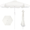 7.5ft Boho Fringe Umbrella  Tilt, UPF50+, Steel Pole