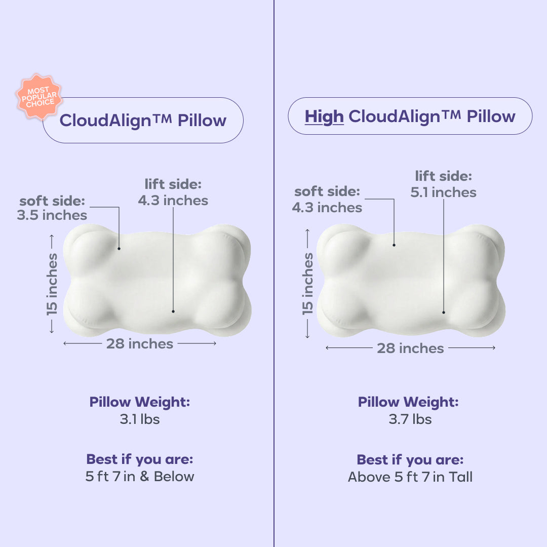 2 CloudAlign Pillows + 2 Free Cooling Pillowcases