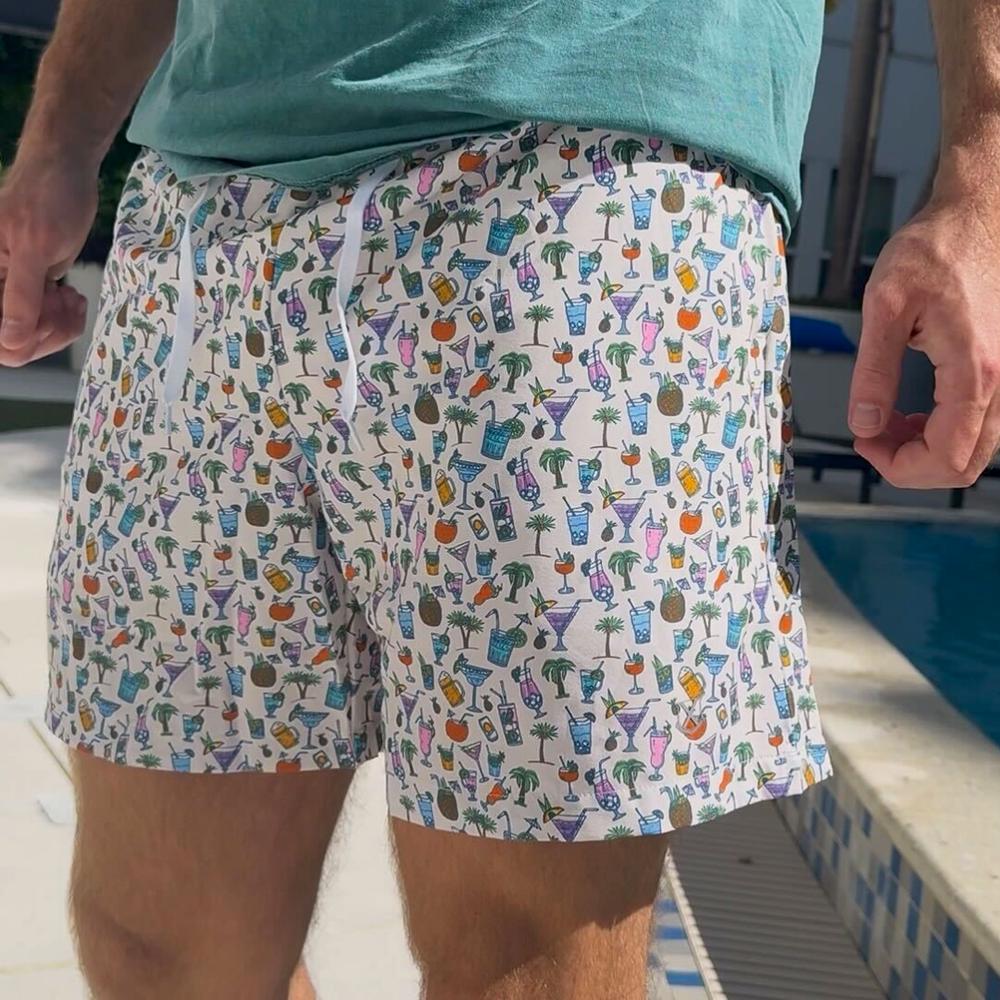 Tropical Drinks Swim Trunks