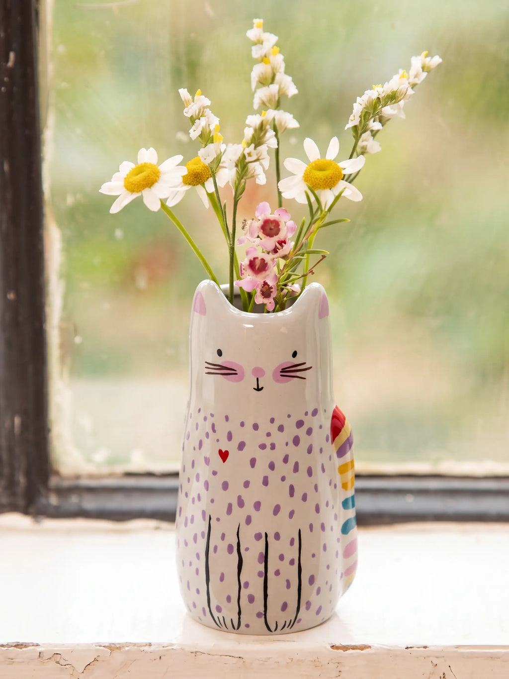 Cutest Little Bud Vase - Stone Grey Cat