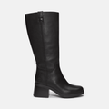 Womens Bellevaux Tall SideZip Boot TBL Black FullGrain HERO