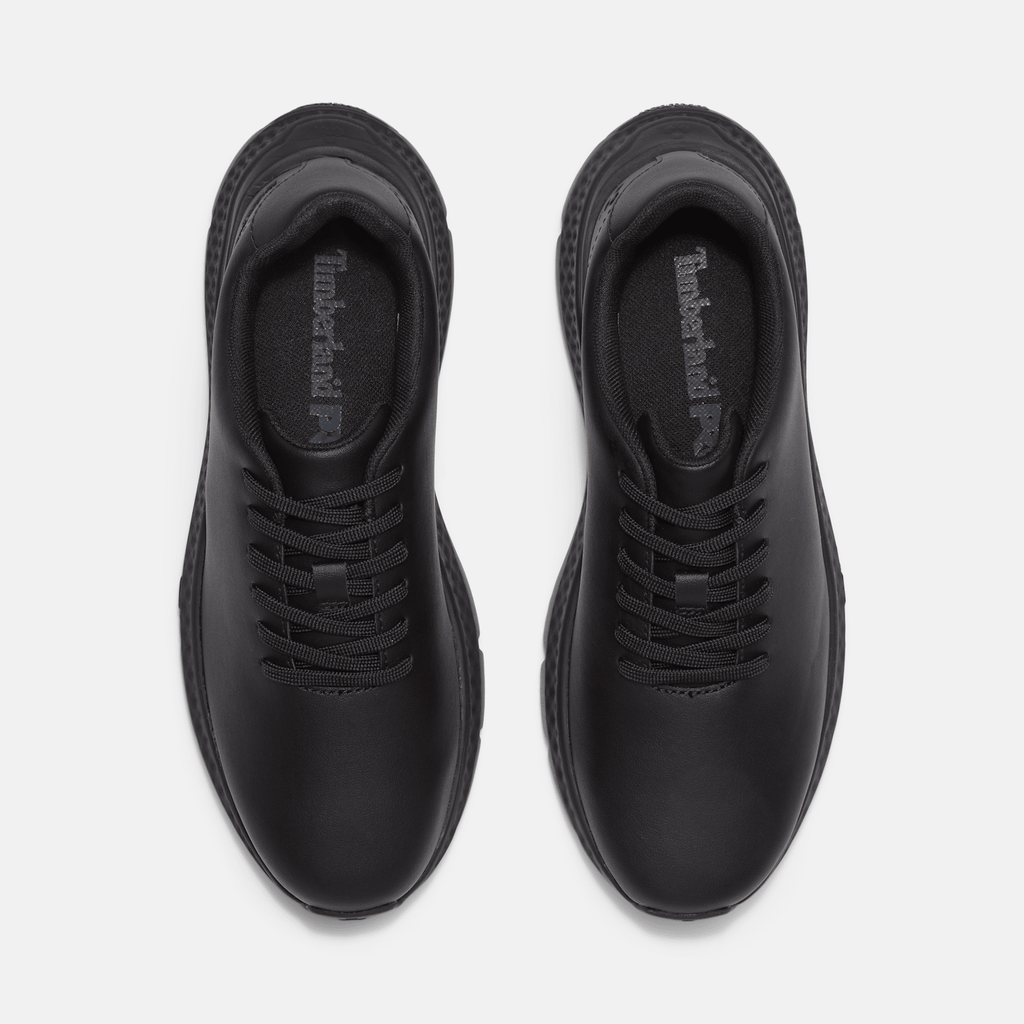 Womens Power Shift SlipResistant Hospitality Work Sneaker TBL Black Leather ALT2