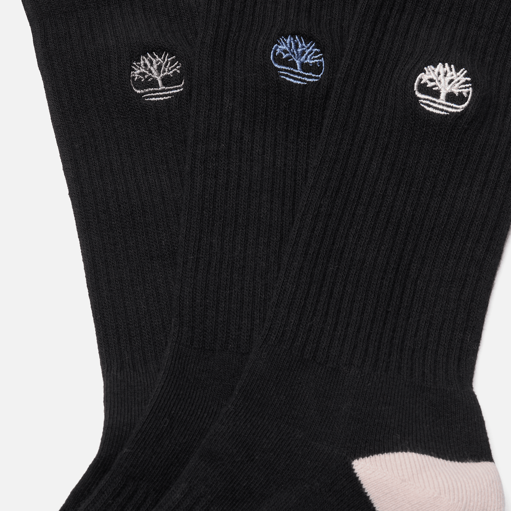 Womens Sagamore Beach 3Pack HalfCushion Crew Sock TBL Jet Black ALT1
