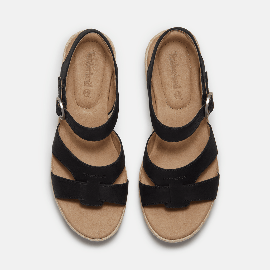 Womens Santorini Sun Backstrap Sandal TBL Black FullGrain ALT2