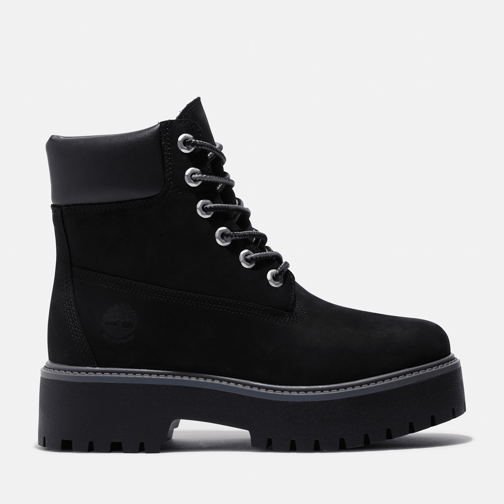 Womens Stone Street 6Inch Waterproof Platform Boot TBL Jet Black HERO