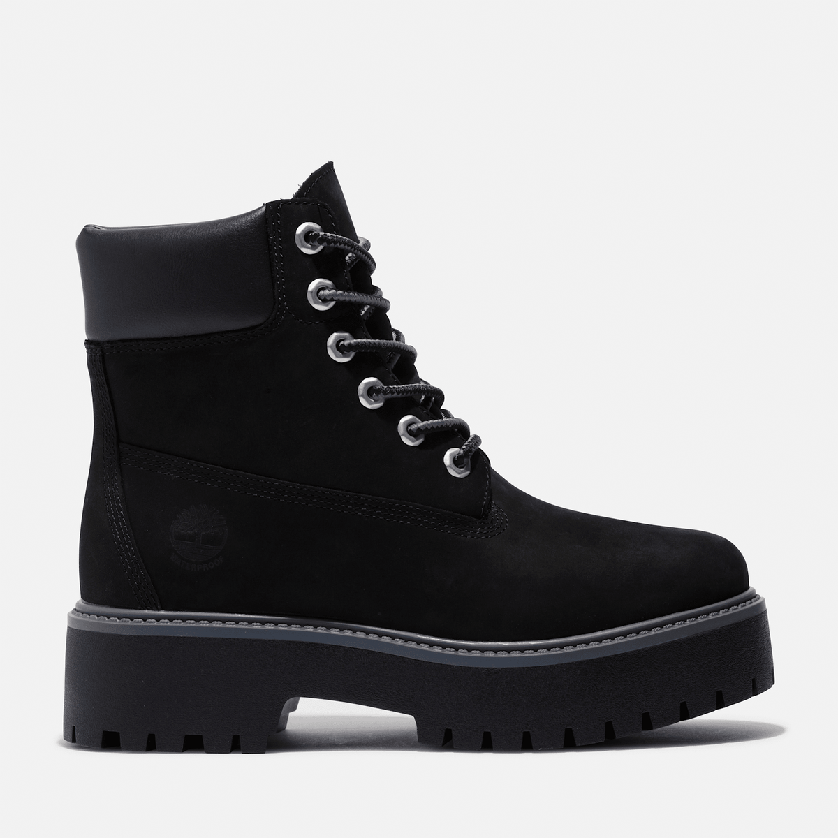 Womens Stone Street 6Inch Waterproof Platform Boot TBL Jet Black HERO