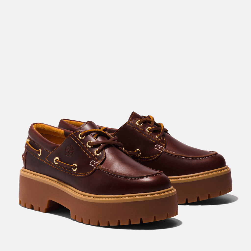 Womens Stone Street Platform Boat Shoe TBL Rootbeer ALT4