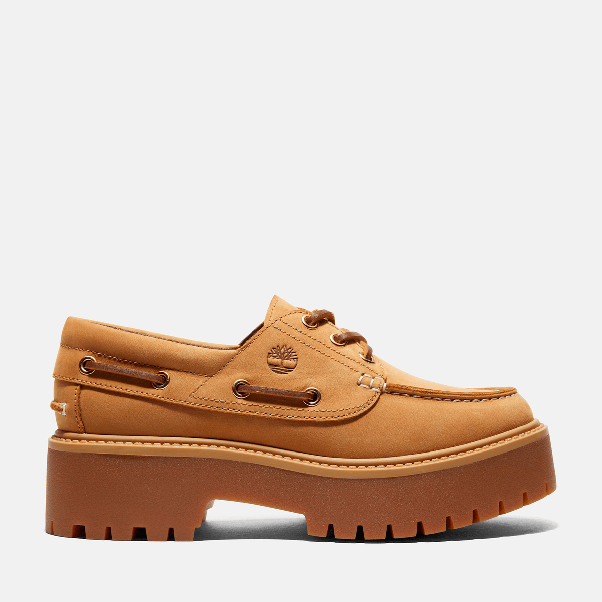 Womens Stone Street Platform Boat Shoe TBL Wheat HERO