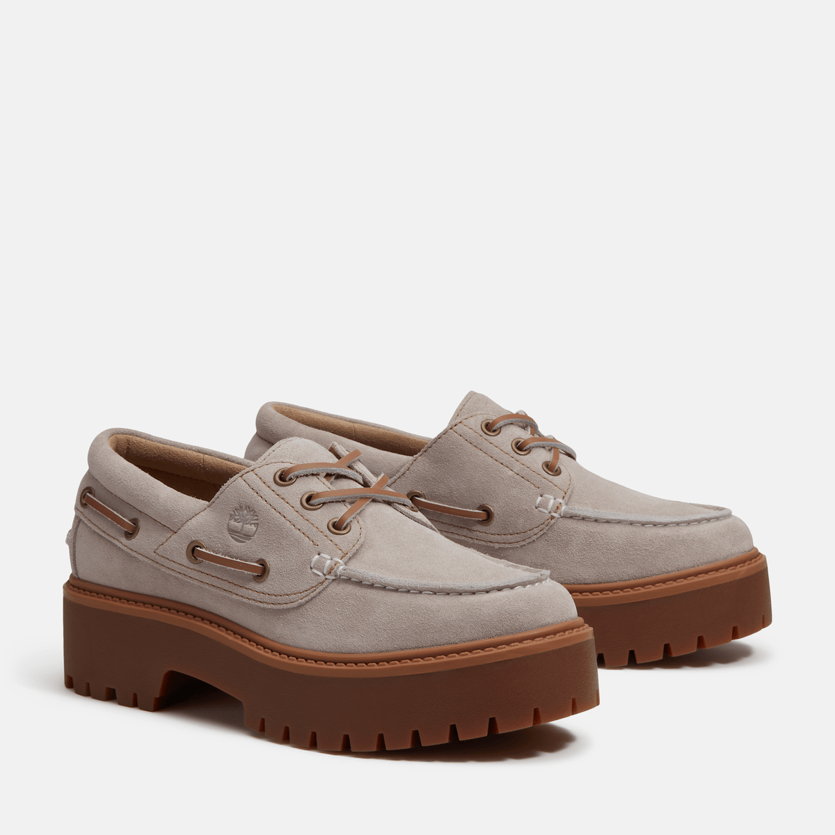 Womens Stone Street Platform Boat Shoe TBL Light Purple Suede ALT4