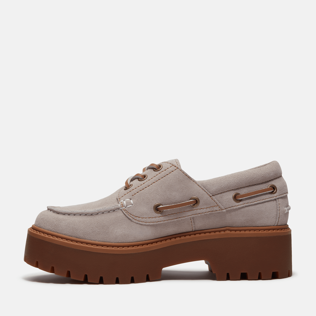 Womens Stone Street Platform Boat Shoe TBL Light Purple Suede ALT6