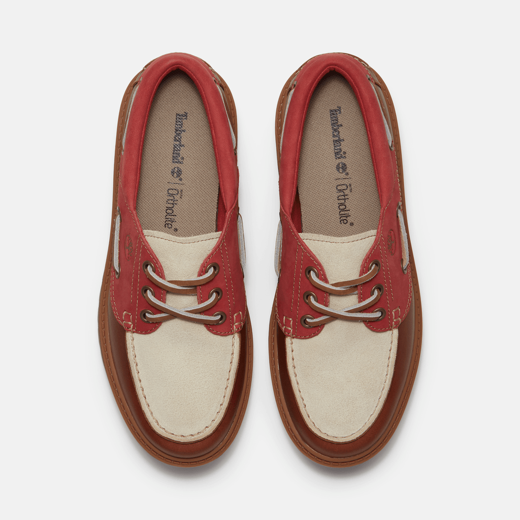 Womens Stone Street Platform Boat Shoe TBL Rust FullGrainMedium Red ALT2