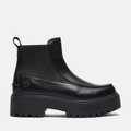 Womens Stone Street Platform Chelsea Boot TBL Black FullGrain HERO