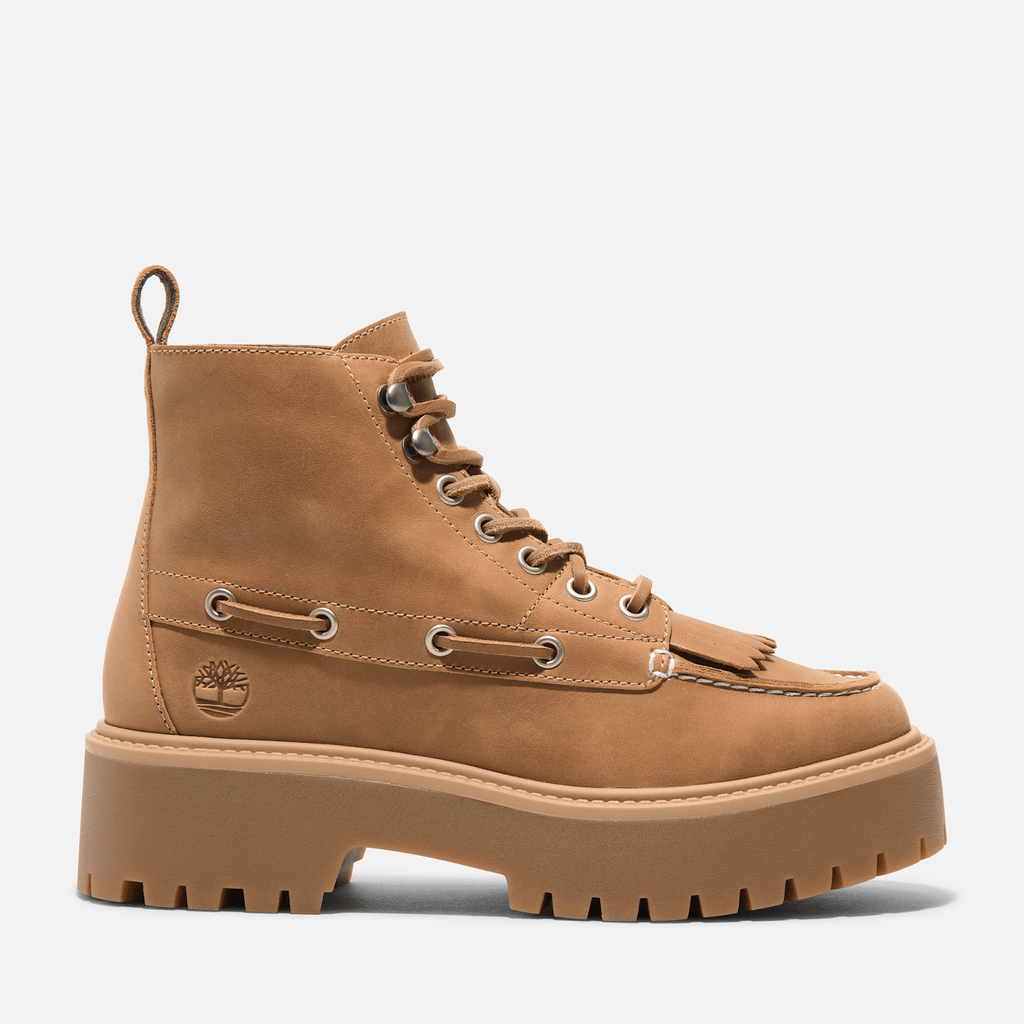 Womens Stone Street Platform Kiltie Boot TBL Wheat FullGrain HERO