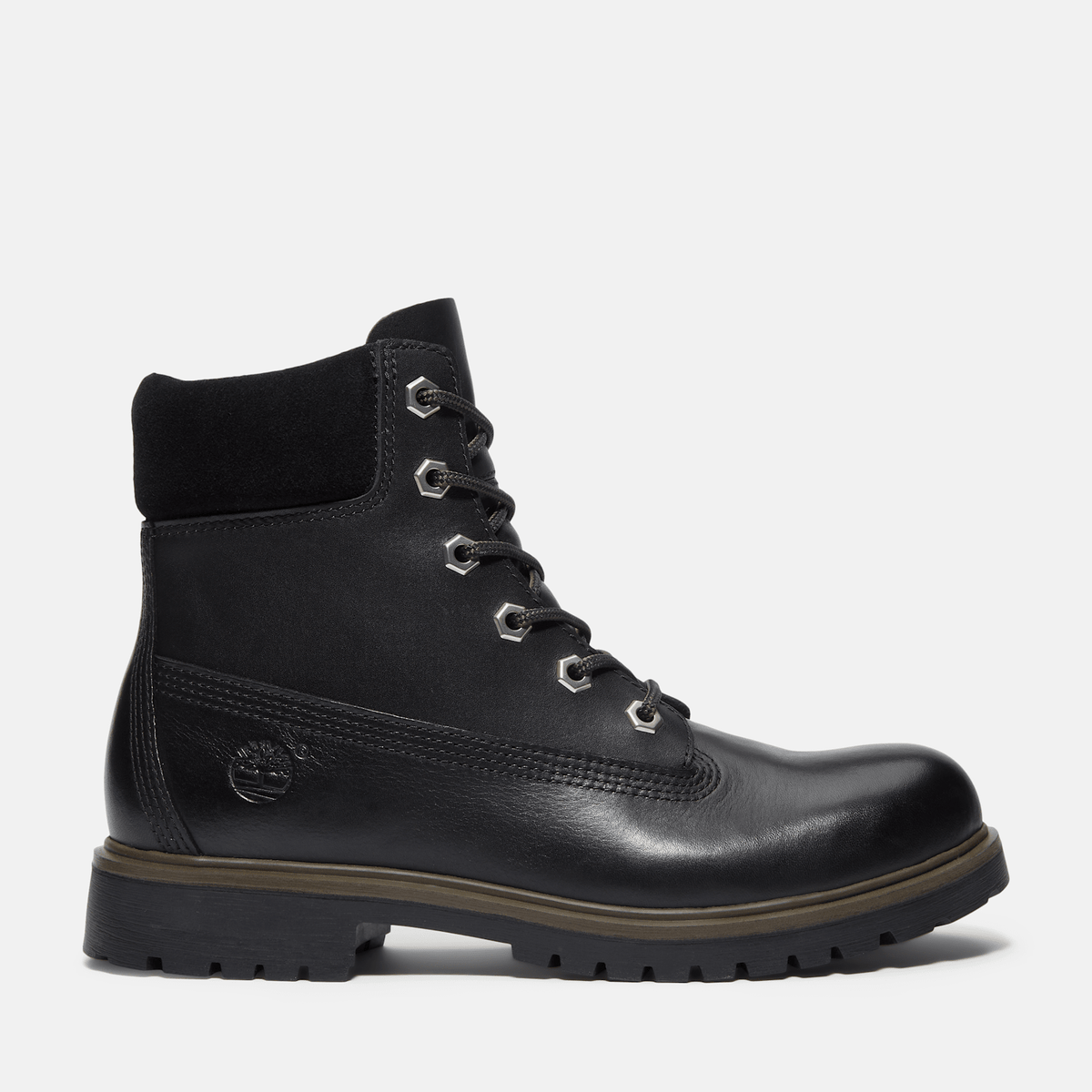 Womens Timberland 25 6Inch Waterproof Boot TBL Black FullGrain HERO