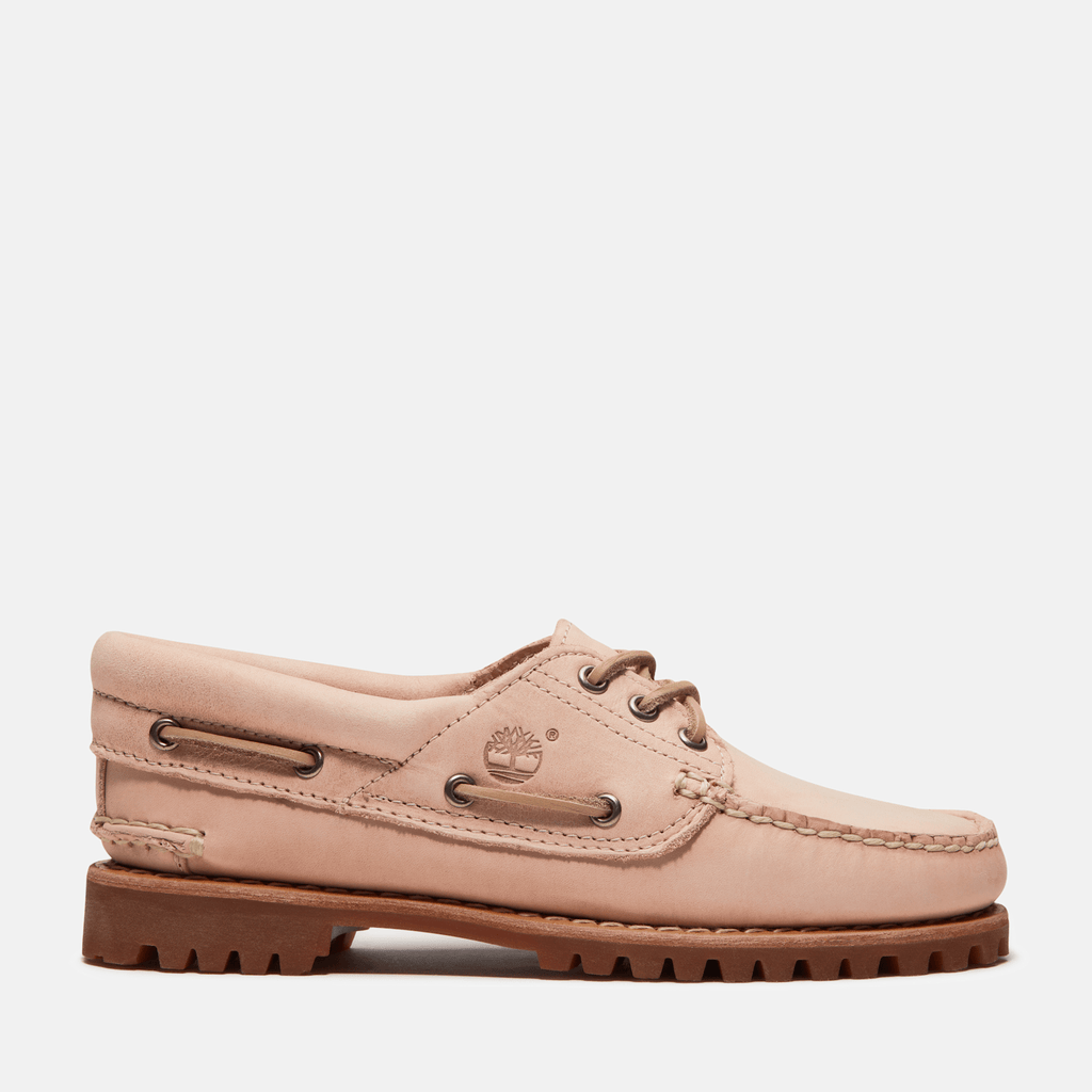 Womens Timberland Authentic 3Eye Boat Shoe TBL Light Pink FullGrain HERO