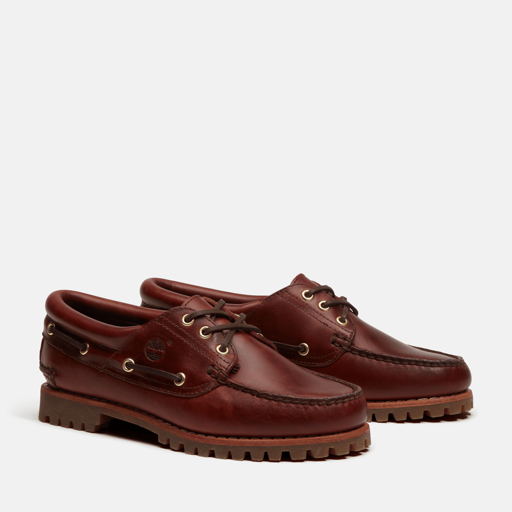 Womens Timberland Authentic 3Eye Boat Shoe TBL Rootbeer ALT4