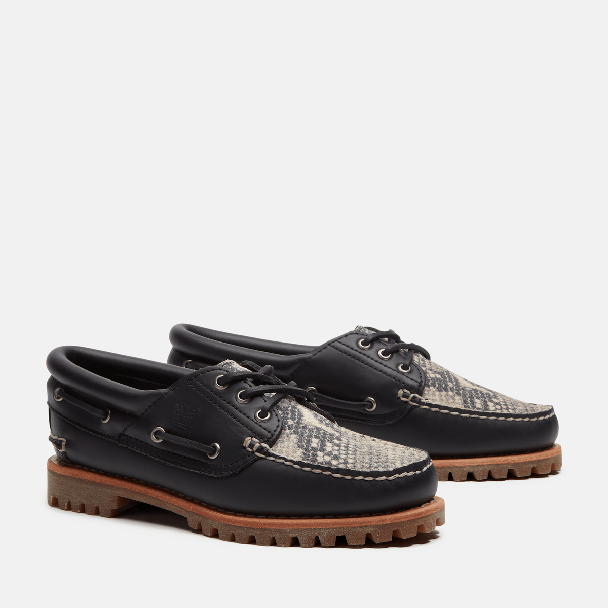 Womens Timberland Authentic Boat Shoe TBL Snake Print Suede ALT4