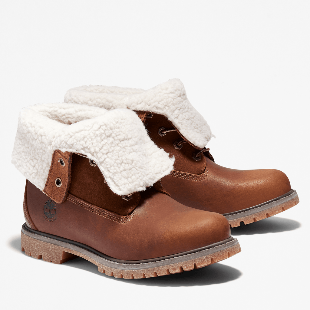 Womens Timberland WarmLined Waterproof RollTop Boot TBL Dark Brown FullGrain ALT6