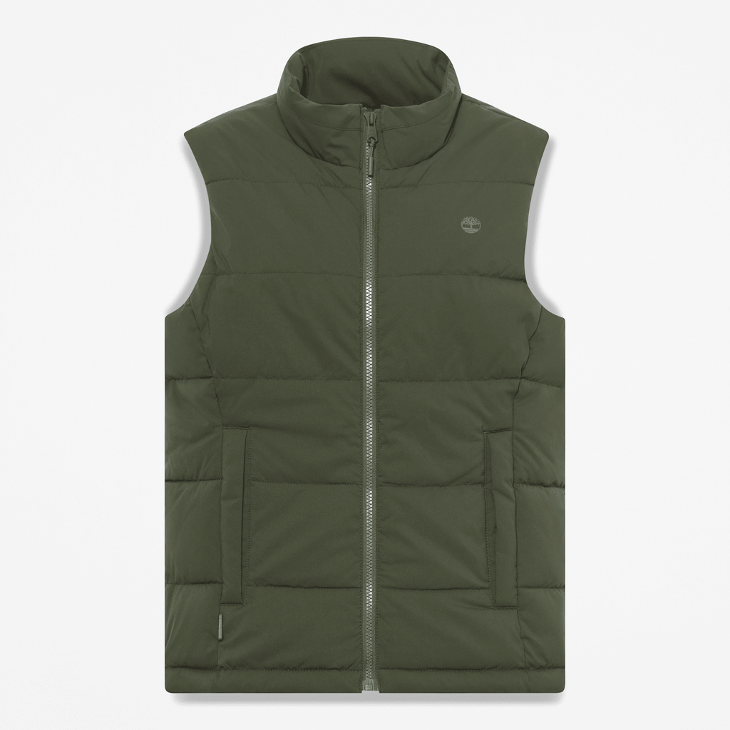 Womens Water Repellent Puffer Vest TBL Dark Green HERO