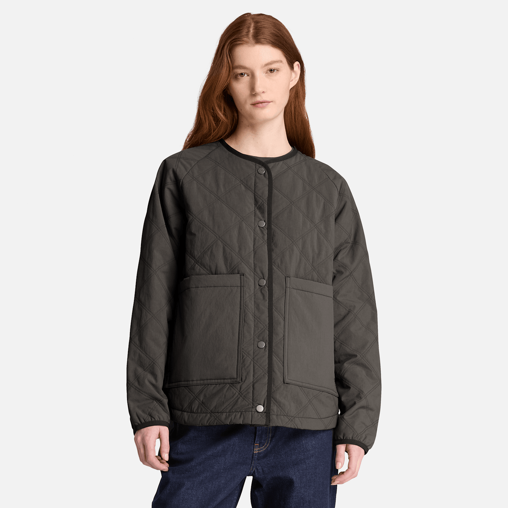 Womens Water Repellent Quilted Jacket TBL Vintage Black ALT1