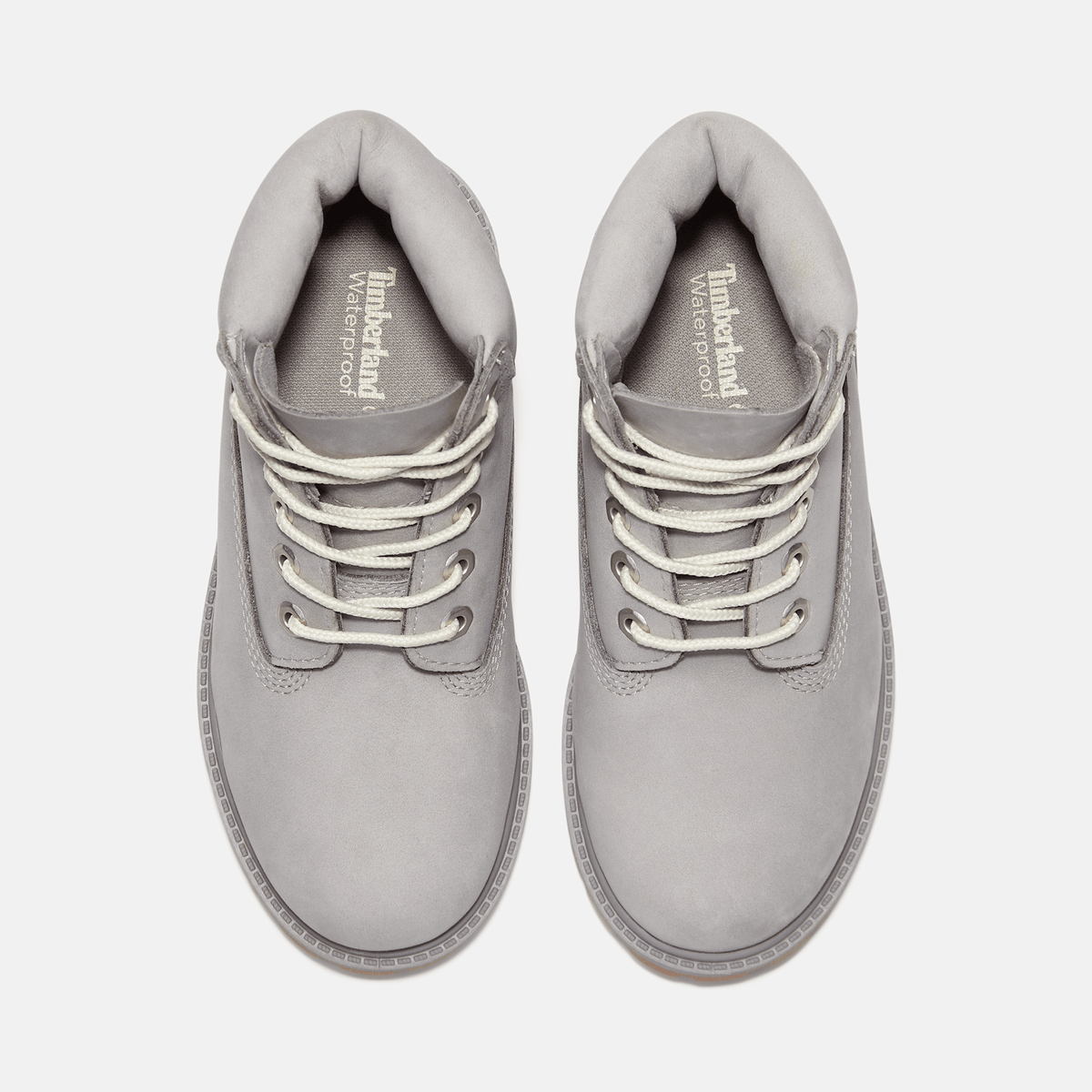Youth Timberland Premium 6Inch Waterproof Boot TBL Medium Grey Nubuck ALT2