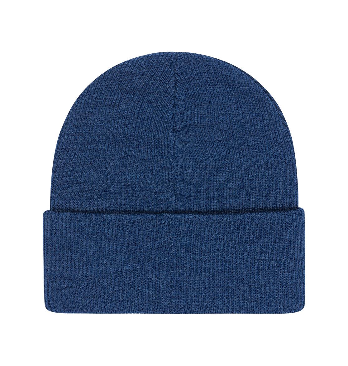 A plain blue knit beanie with a folded brim, displayed on a white background, the Kids’ Label Beanie by DC Shoes adds effortless style to any outfit.