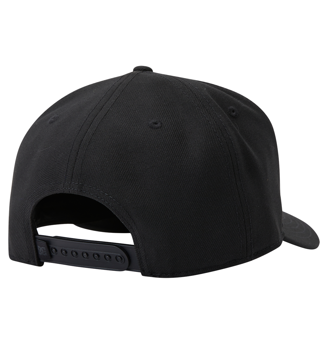 The DC Shoes Men's Semi-Pro Snapback, shown from the back, features an adjustable fit, subtle stitching, and classic branding for a timeless look.