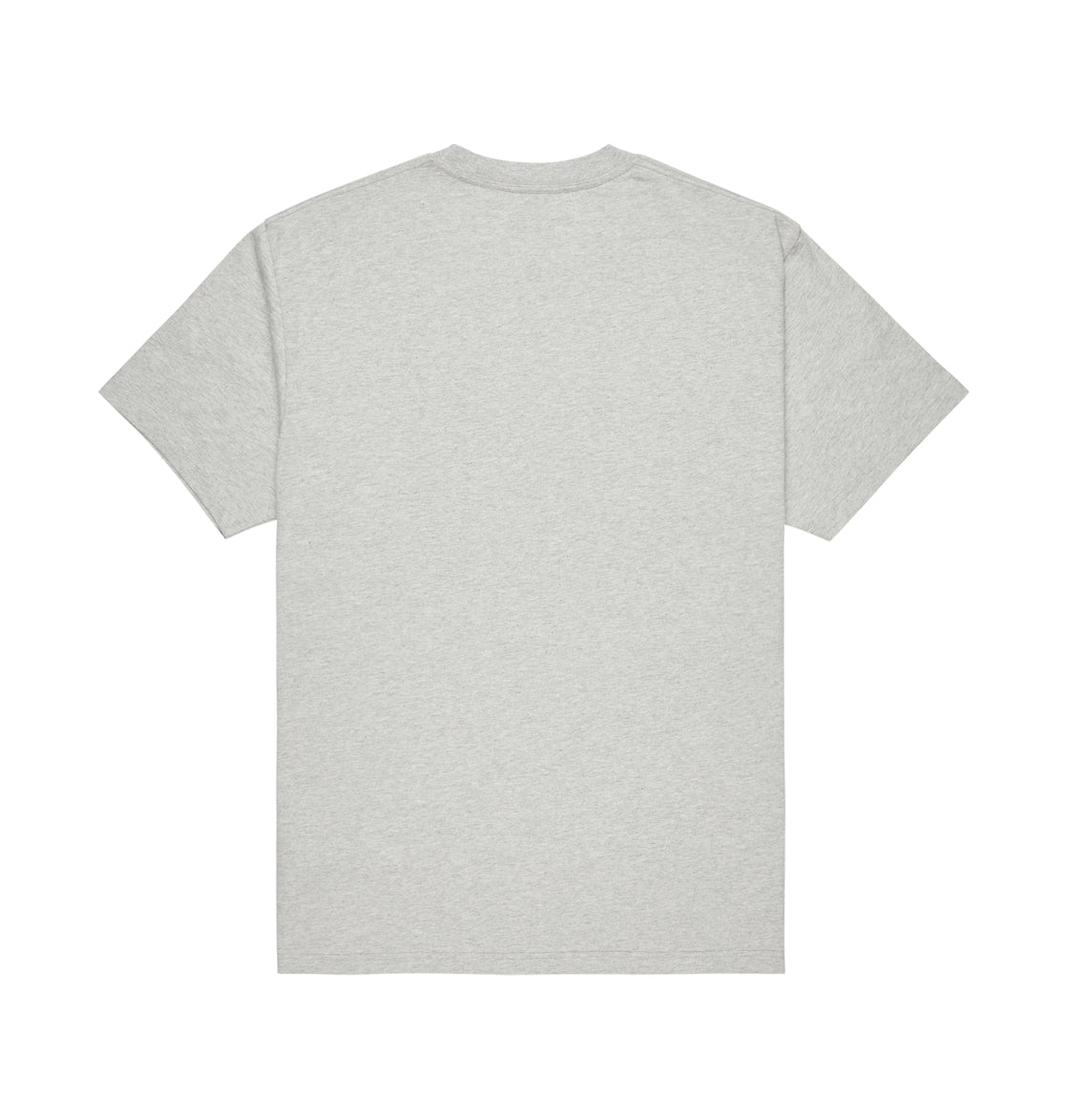 The Men’s DC Star Heritage Short Sleeve Shirt by DC Shoes is displayed flat, showing the back view of its plain, light gray design with a relaxed fit against a white background.