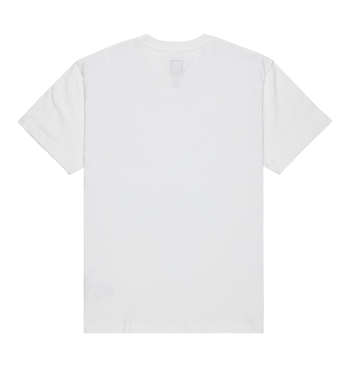 The Men's DC Star Pocket Tee by DC Shoes is a plain white short-sleeve skate shirt shown from the back on a white background. Made from soft cotton, it features a relaxed fit with no visible graphics, logos, or designs.