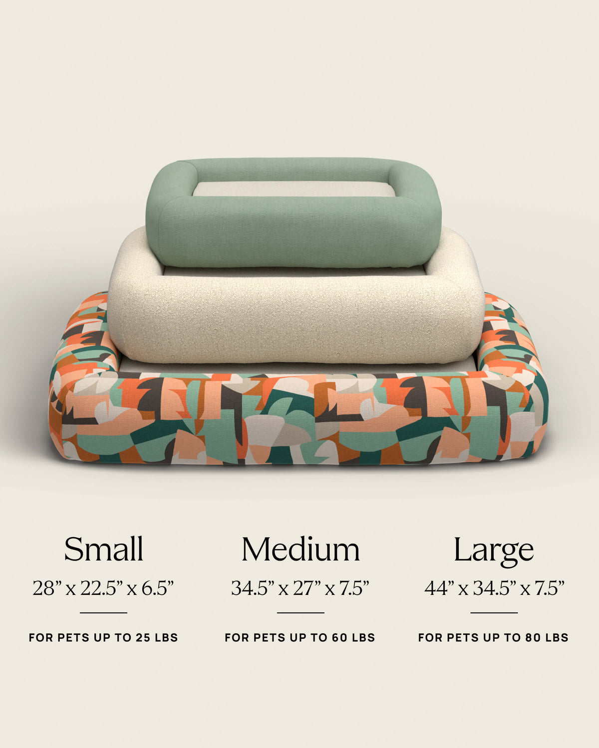 Classic Monogram Ivory Woven Pet Bed, Large by Jonathan Adler
