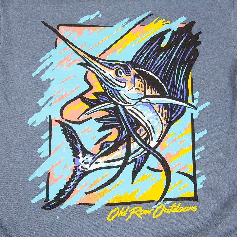 Old Row Outdoors Neon Sailfish Pocket Tee