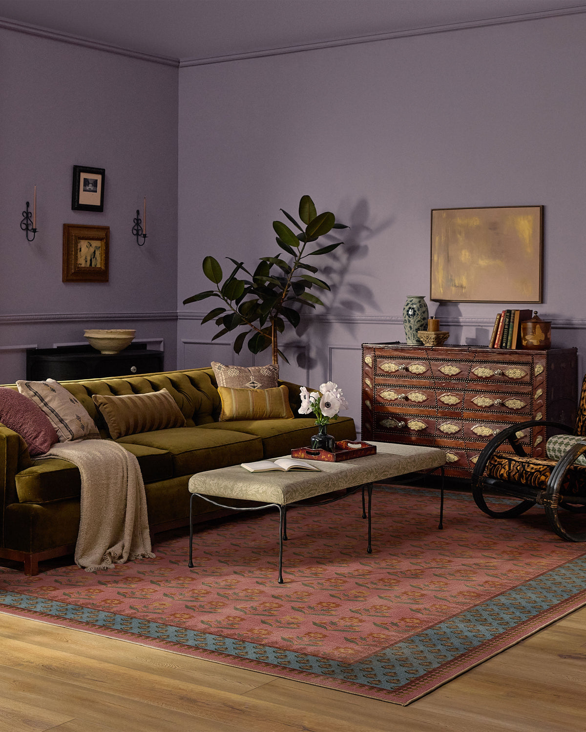 Sundara Rose & Blue Rug