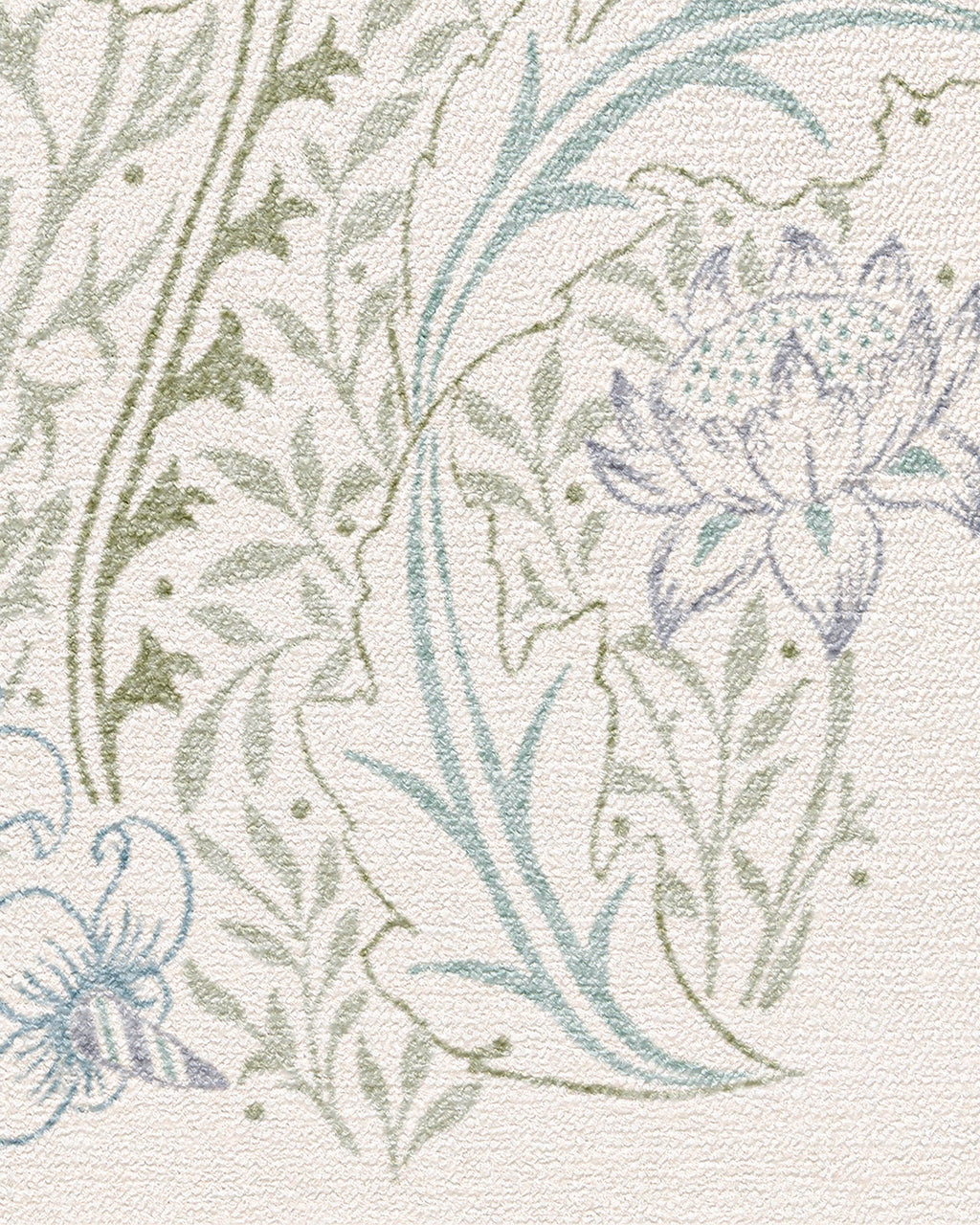 Wild Tulip & Vine Cream Rug by Morris & Co.